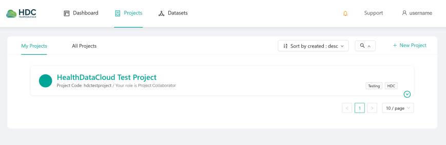 HDC_test_project_on_Projects_page.png